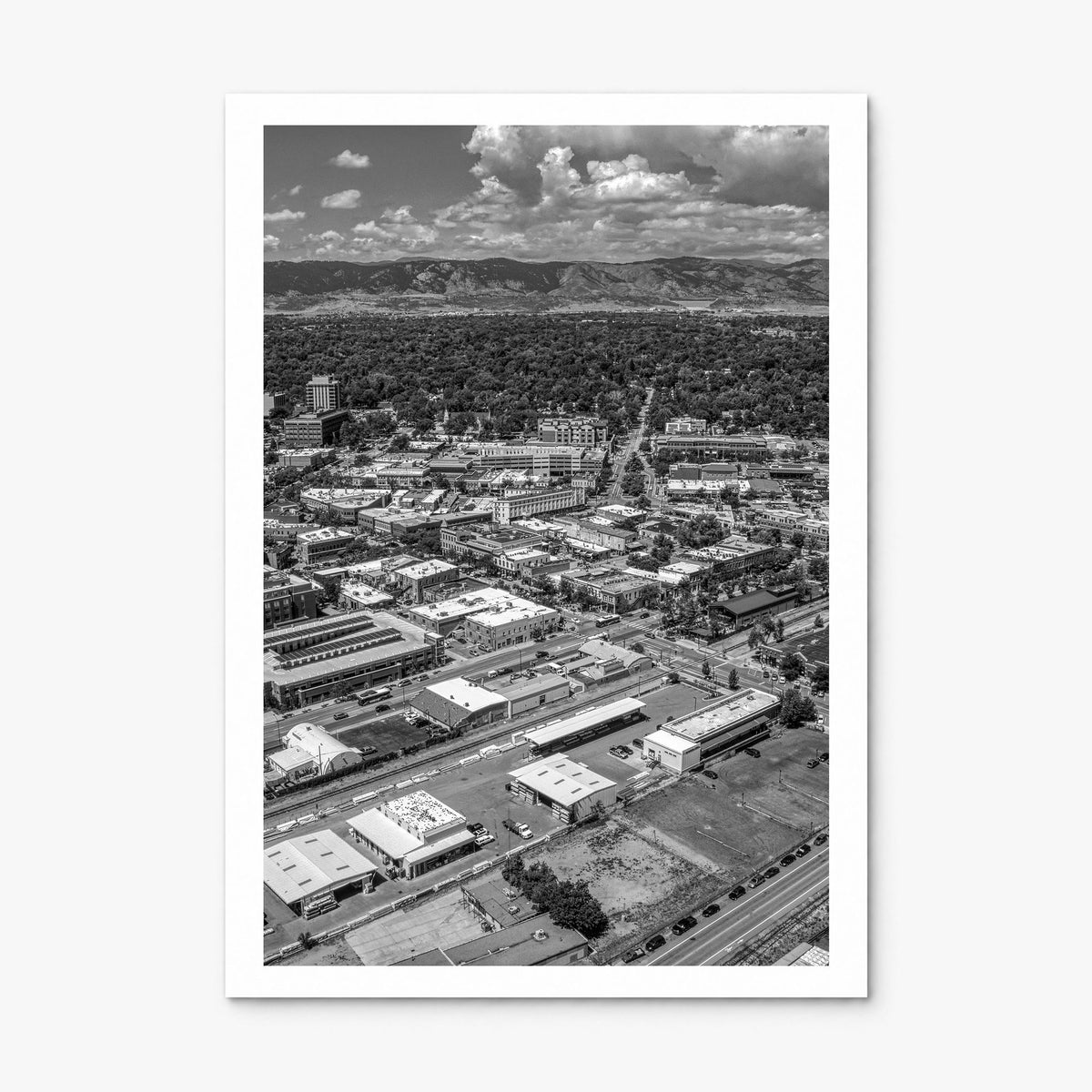 Fort Collins Photo Poster, print only (unframed), white border