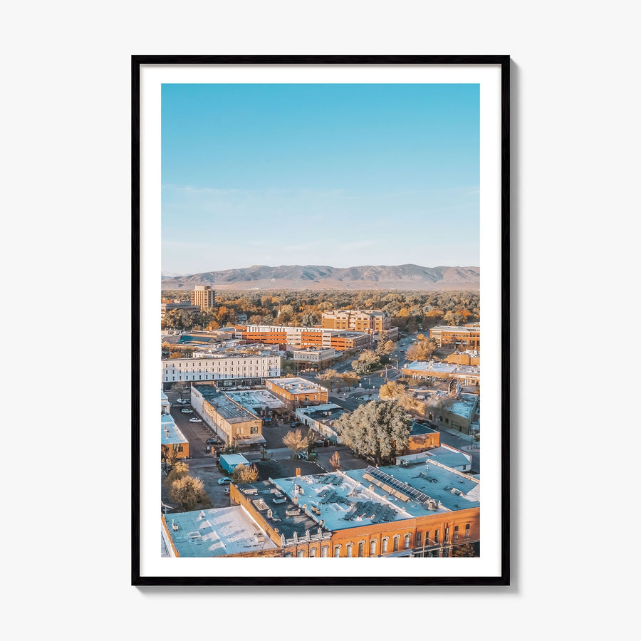 Fort Collins Photo No 1 Poster, framed poster mockup, white border
