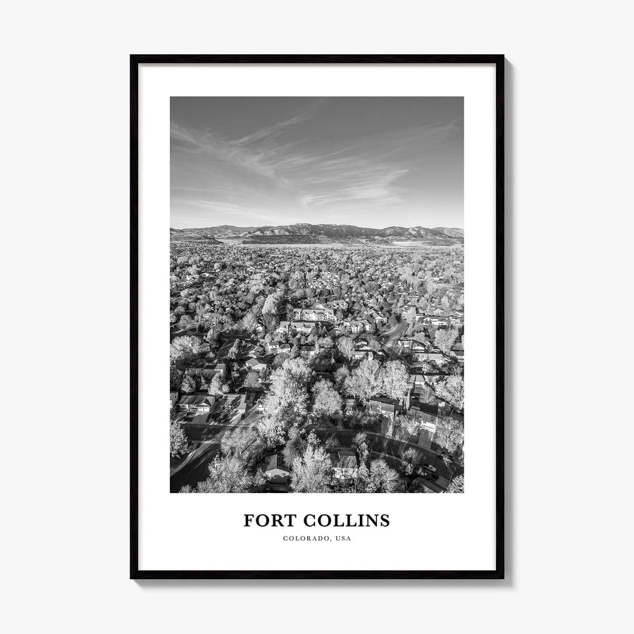 Fort Collins Classic Poster, framed poster mockup