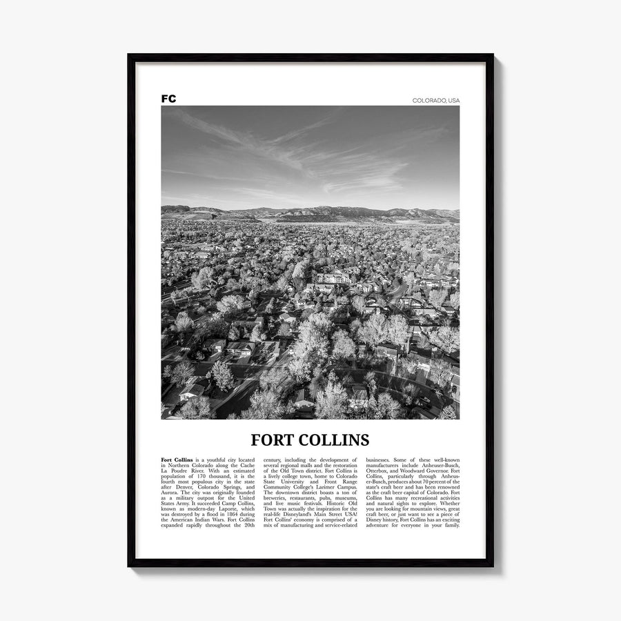 Fort Collins Newspaper Poster, framed poster mockup