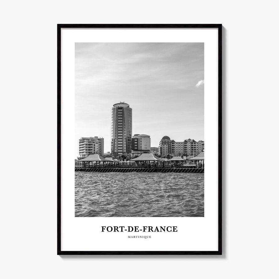 Fort-de-France Classic Poster, framed poster mockup