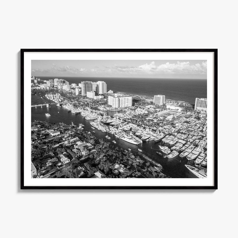 Fort Lauderdale Photo Poster, framed poster mockup, white border
