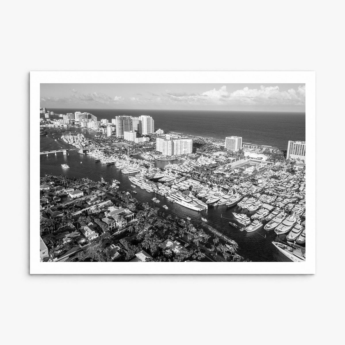 Fort Lauderdale Photo Poster, print only (unframed), white border