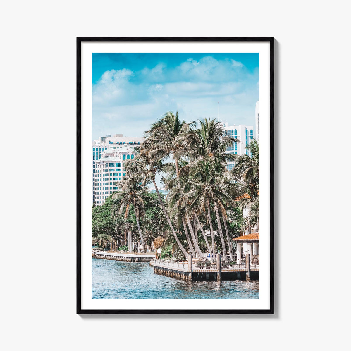Fort Lauderdale no. 1 colorful photo poster of Florida, USA – vertical wall art, unframed print shown in interior mockup