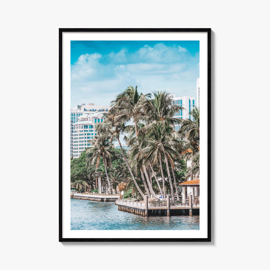 Fort Lauderdale no. 1 colorful photo poster of Florida, USA – vertical wall art, unframed print shown in interior mockup