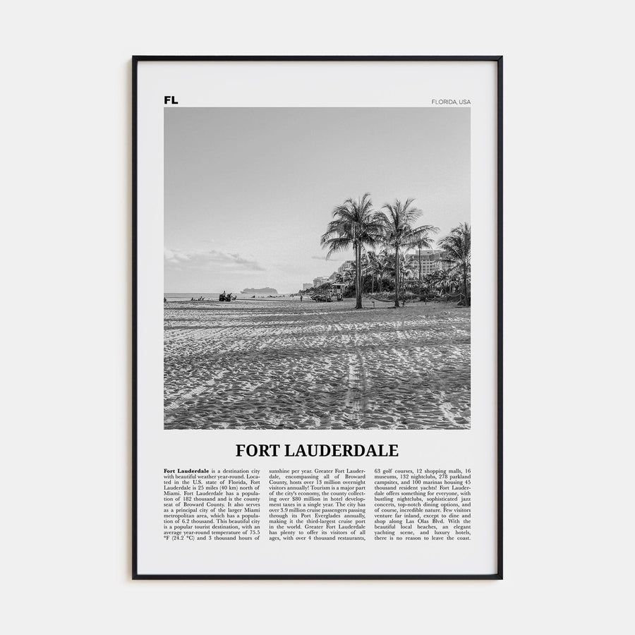 Fort Lauderdale No 2 Poster None / 8x12 in Nbourhood Travel B&W Poster