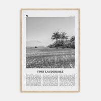 Fort Lauderdale No 2 Poster Natural Wood / 8x12 in Nbourhood Travel B&W Poster