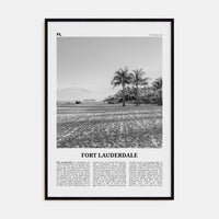 Fort Lauderdale No 2 Poster Black Wood / 8x12 in Nbourhood Travel B&W Poster