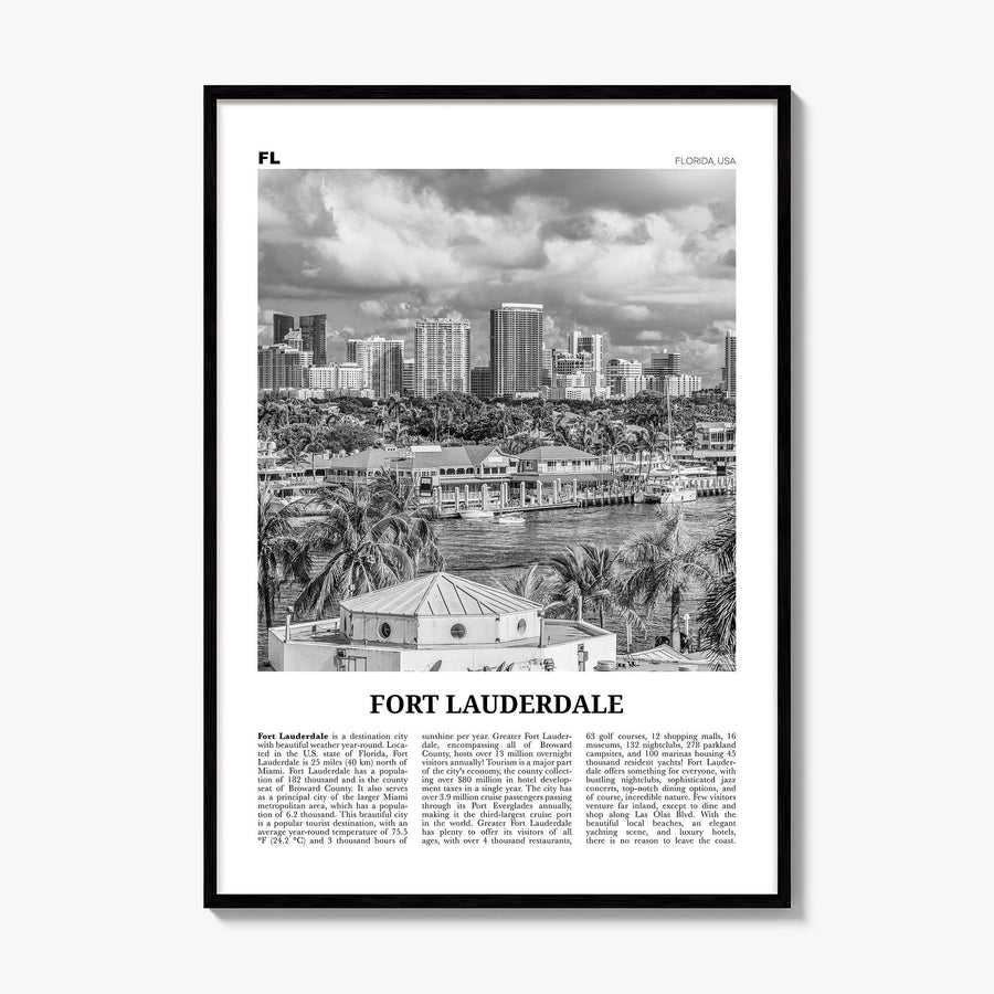 Fort Lauderdale Newspaper No 1 Poster, framed poster mockup