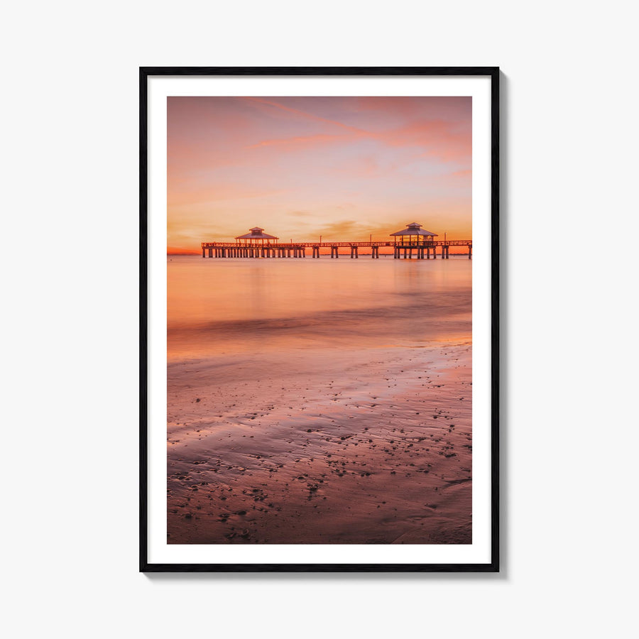 Fort Myers no. 3 colorful photo poster of Florida, USA – vertical wall art, unframed print shown in interior mockup