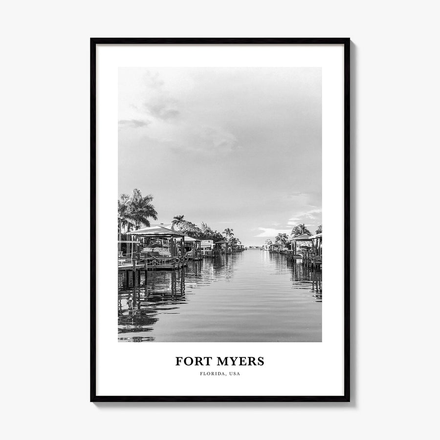 Fort Myers Classic Poster, framed poster mockup