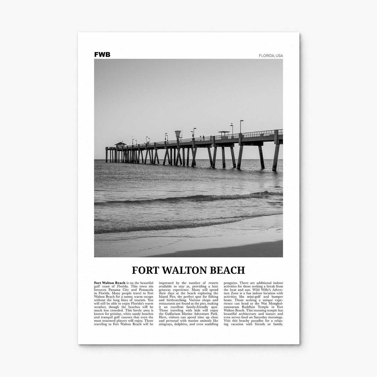 Fort Walton Beach Newspaper No 1 Poster, print only (unframed)