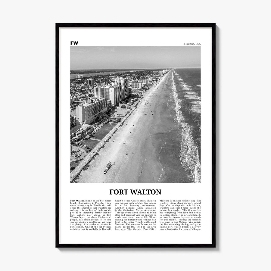 Fort Walton Newspaper No 1 Poster, framed poster mockup