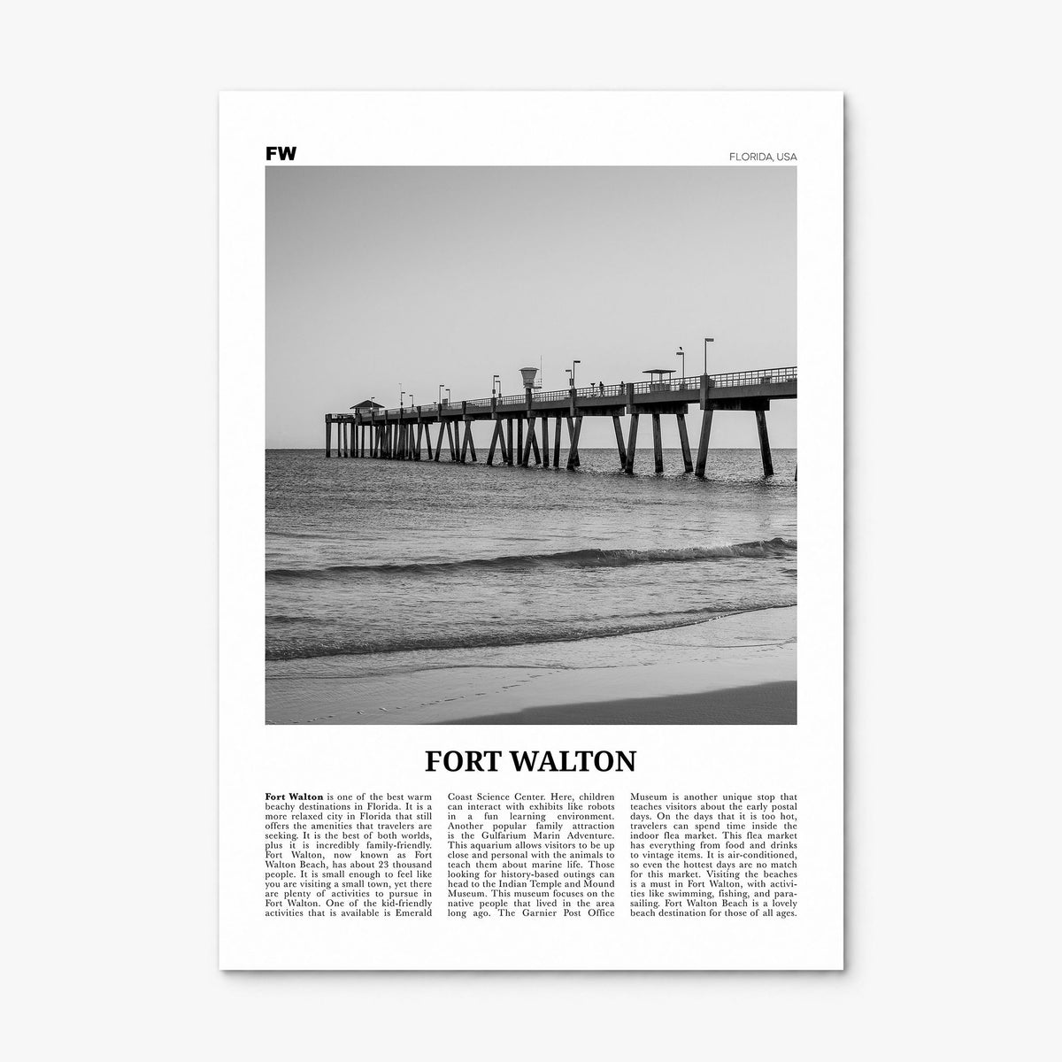 Fort Walton Newspaper No 2 Poster, print only (unframed)