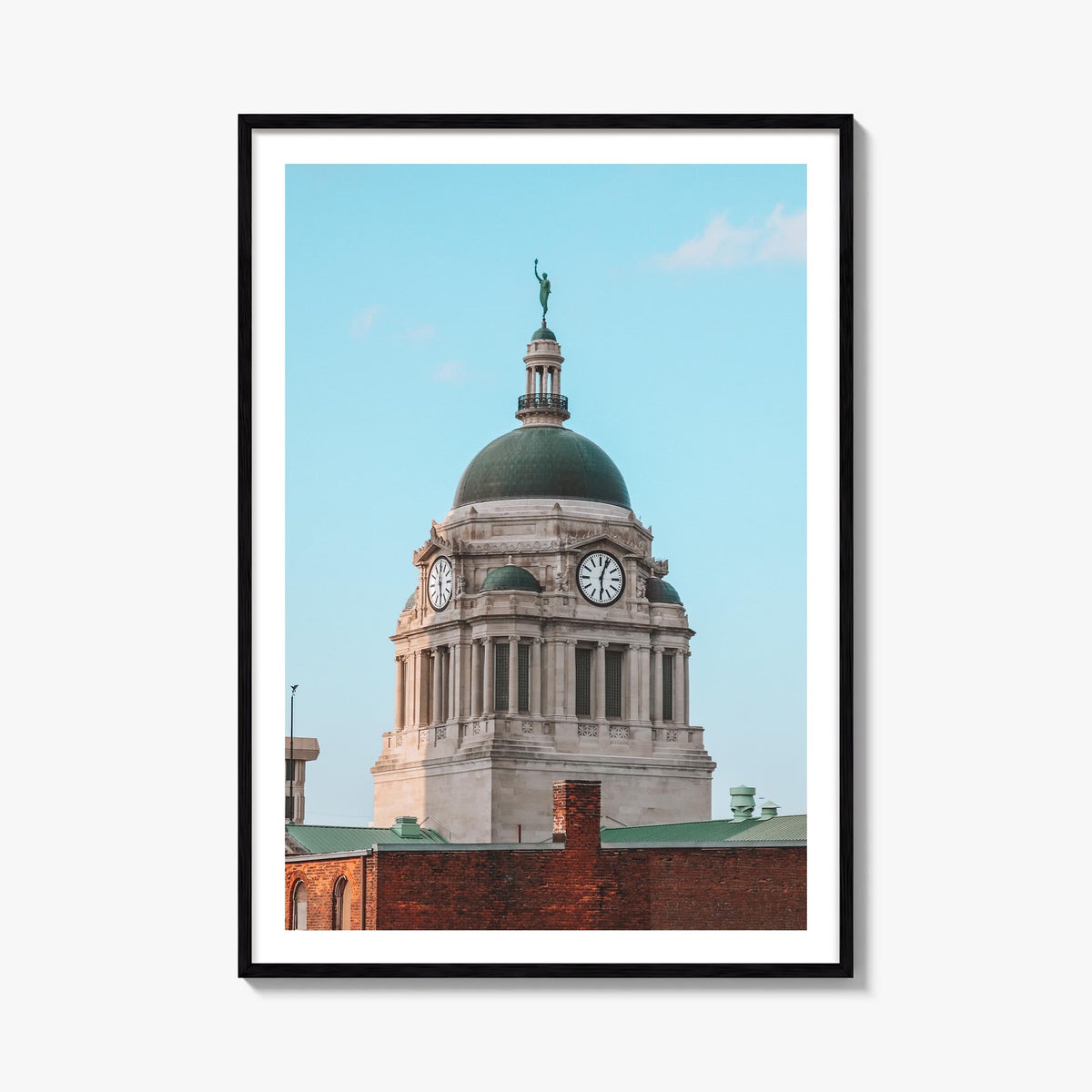 Fort Wayne colorful photo poster of Indiana, USA – vertical wall art, unframed print shown in interior mockup
