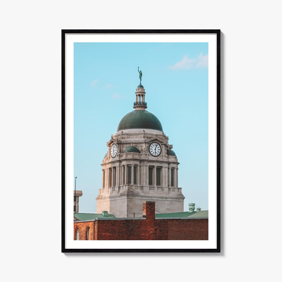 Fort Wayne colorful photo poster of Indiana, USA – vertical wall art, unframed print shown in interior mockup