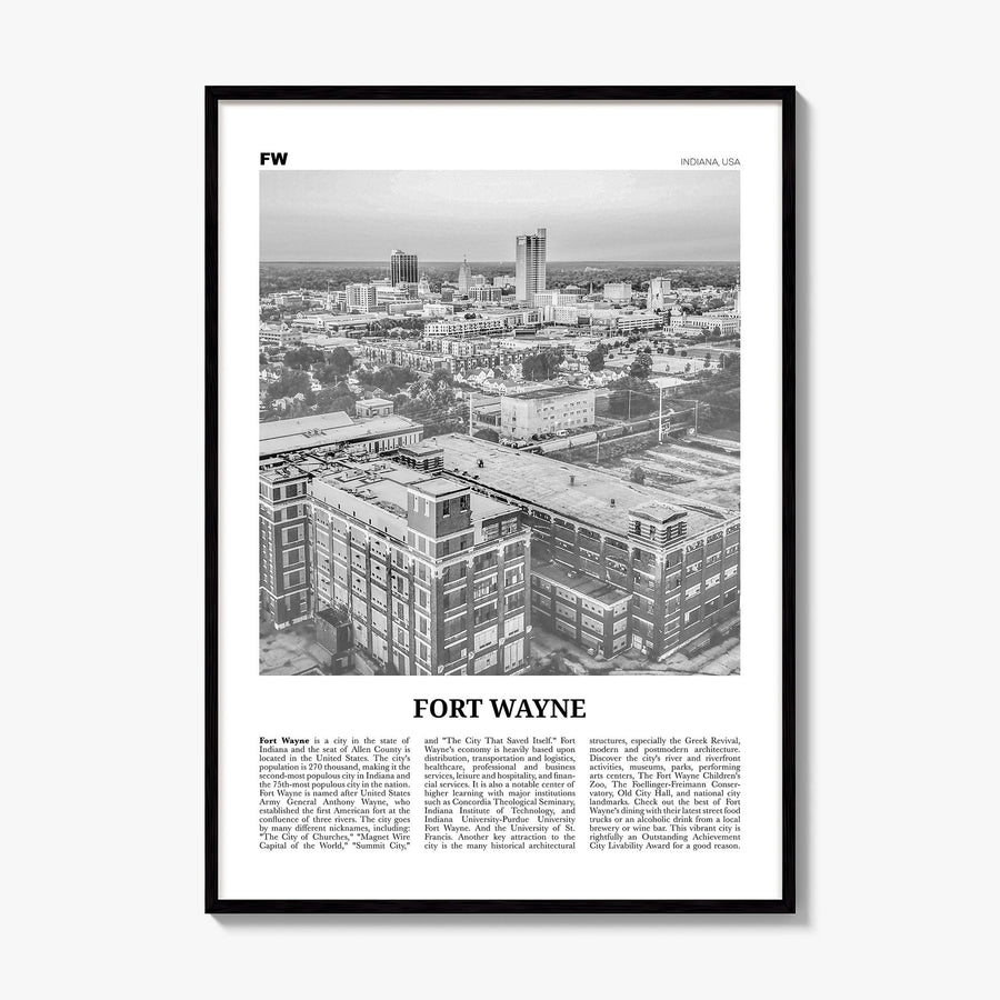 Fort Wayne Newspaper No 1 Poster, framed poster mockup