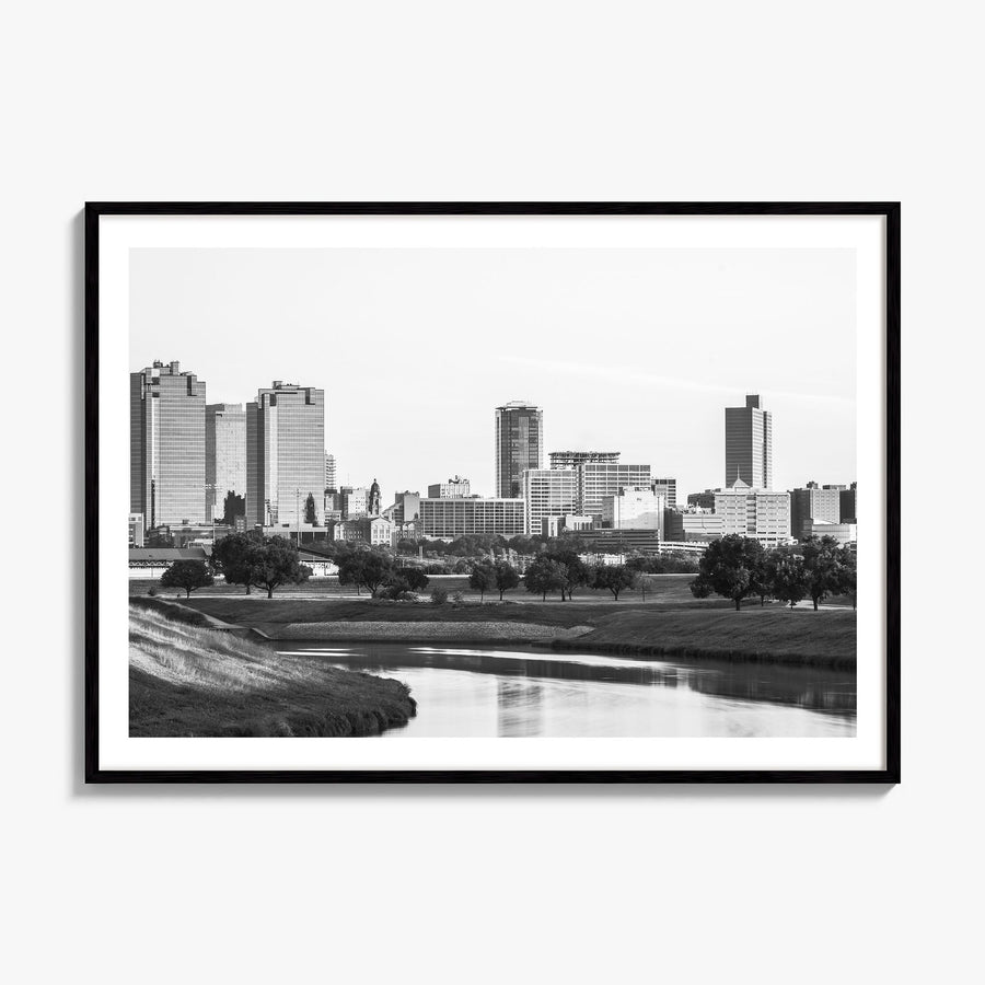 Fort Worth Photo Poster, framed poster mockup, white border