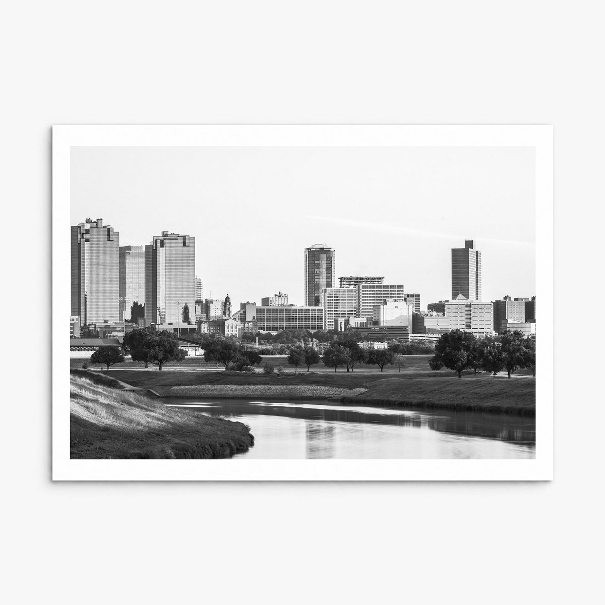 Fort Worth Photo Poster, print only (unframed), white border