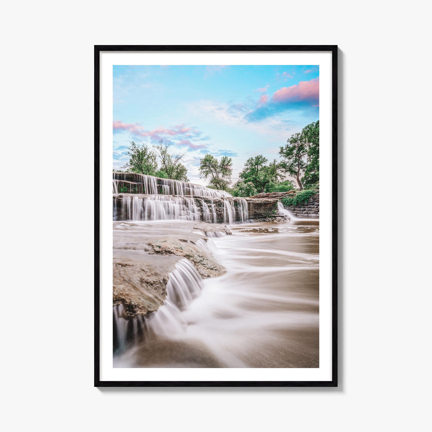 Fort Worth no. 2 colorful photo poster of Texas, USA – vertical wall art, unframed print shown in interior mockup