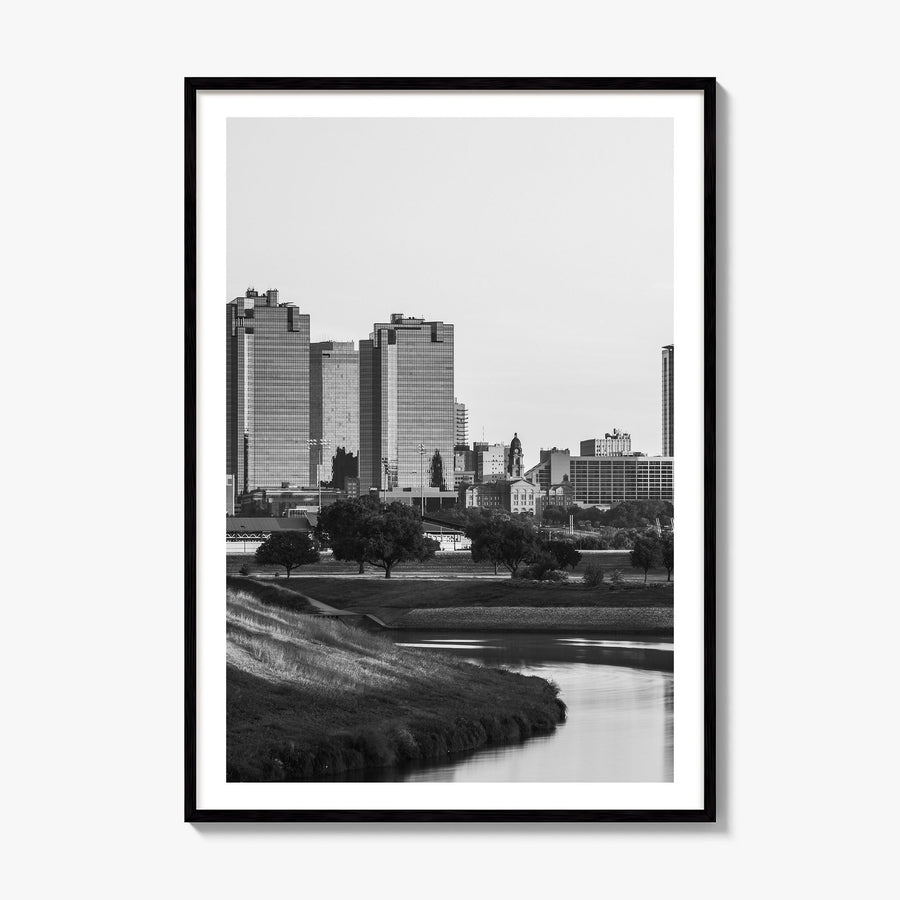 Fort Worth Photo No 1 Poster, framed poster mockup, white border