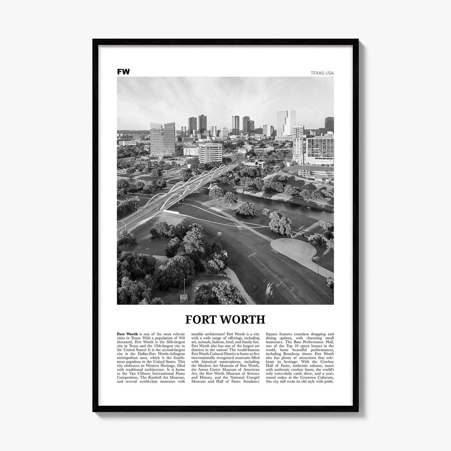 Fort Worth Newspaper No 1 Poster, framed poster mockup
