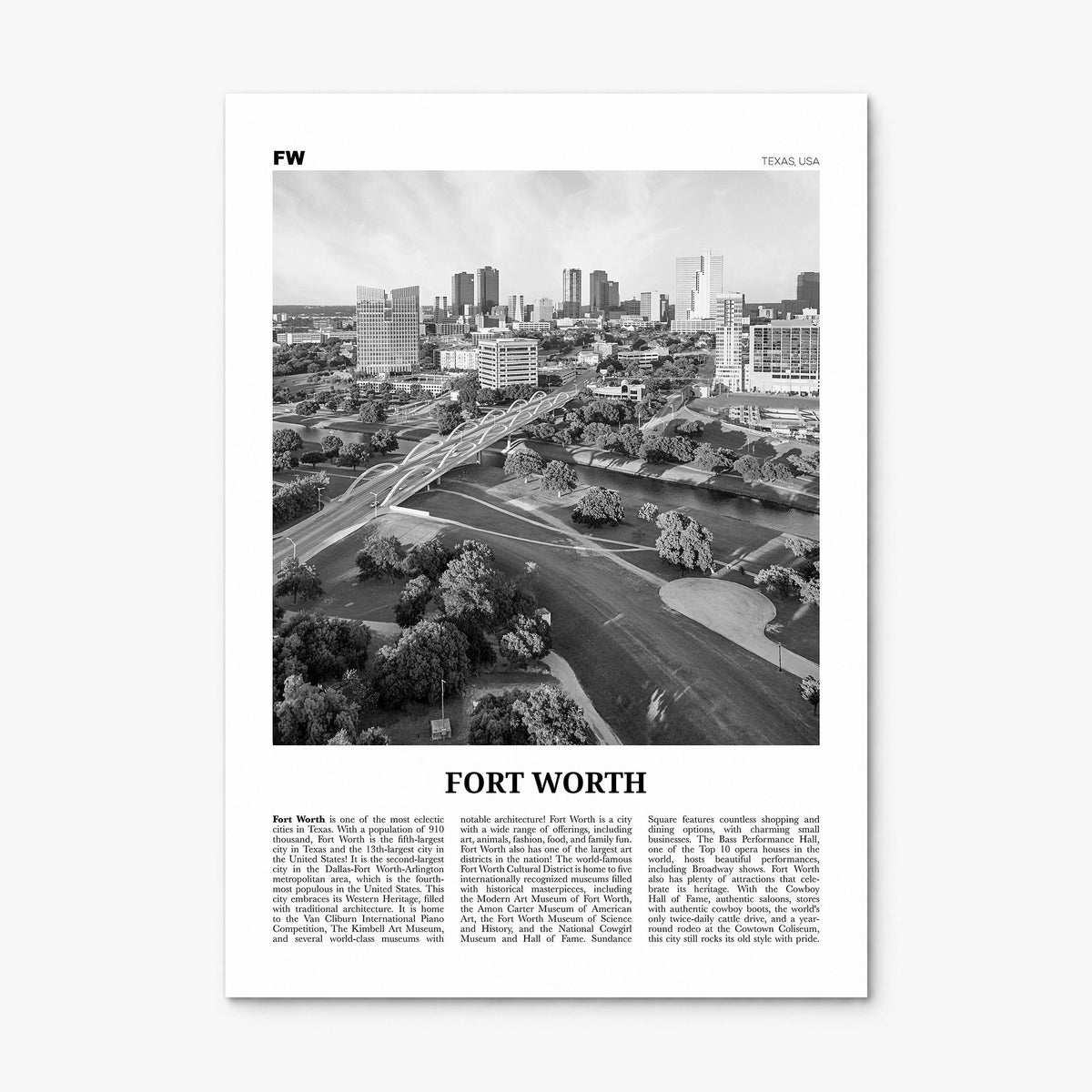 Fort Worth Newspaper No 1 Poster, print only (unframed)