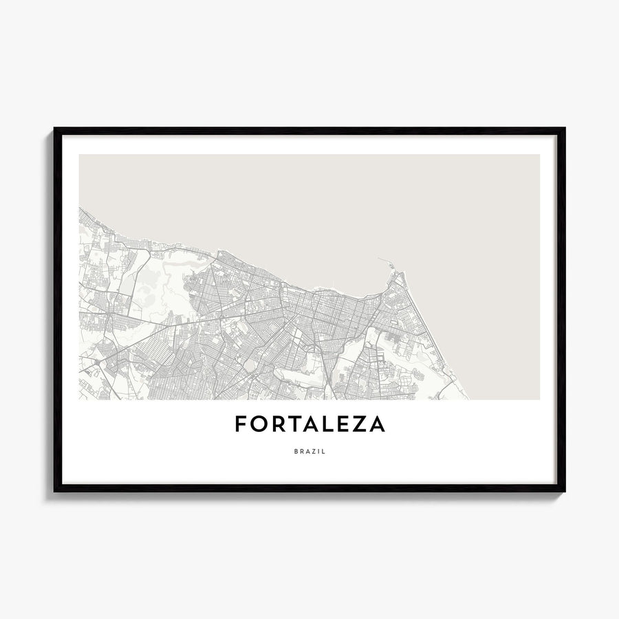 Fortaleza Map Poster, framed poster mockup