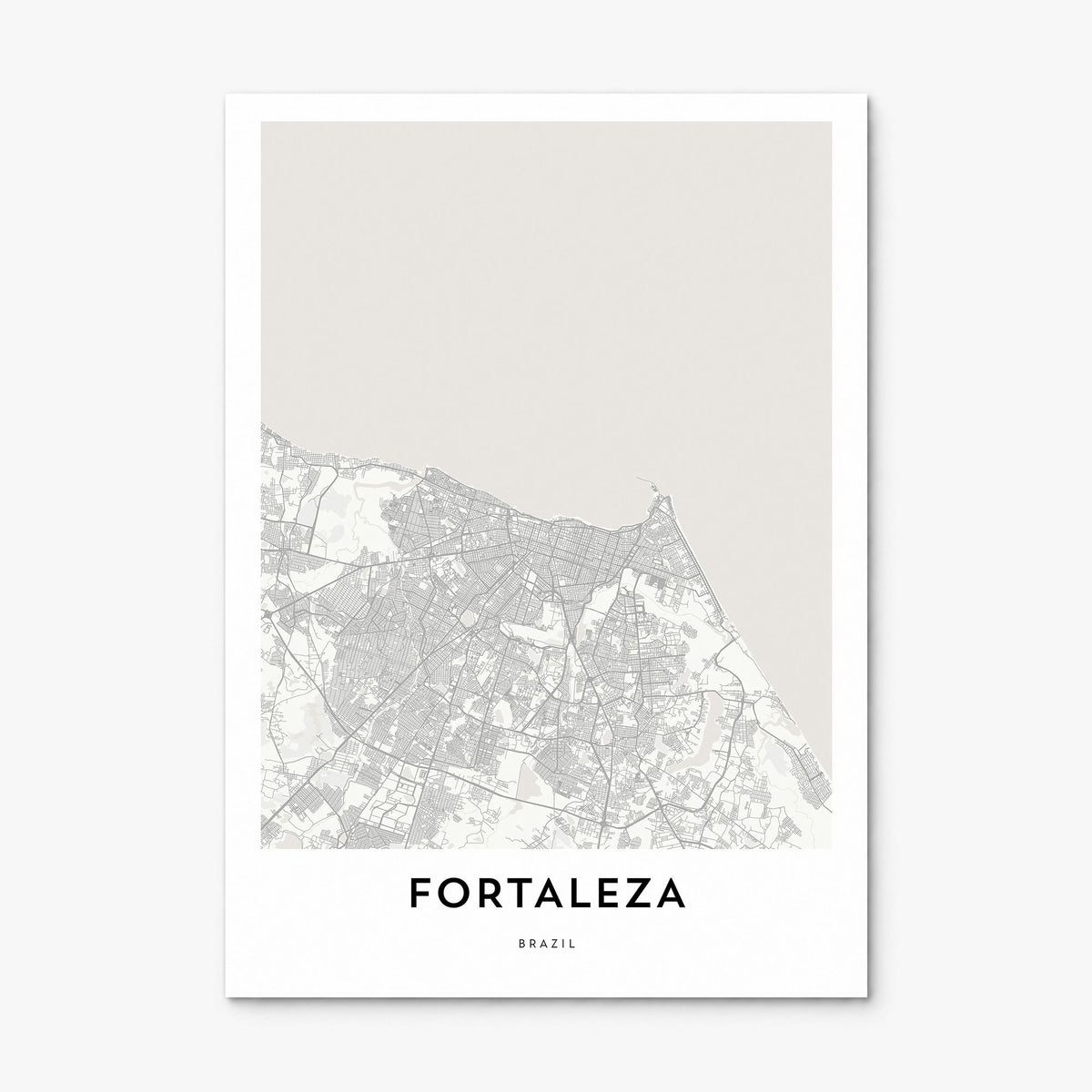 Fortaleza Map Poster, print only (unframed)