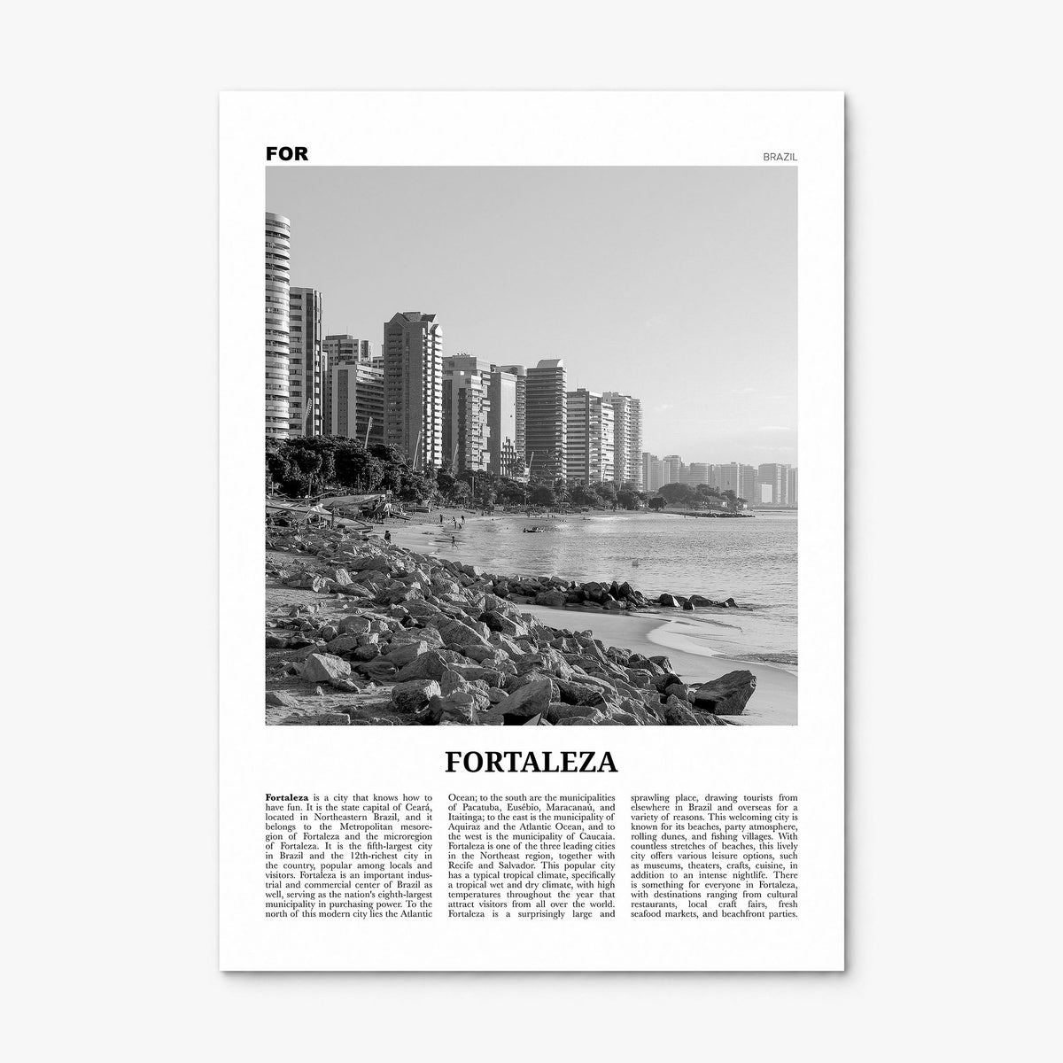 Fortaleza Newspaper Poster, print only (unframed)