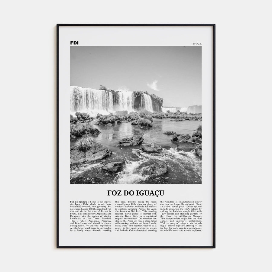 Foz do Iguaçu Poster None / 8x12 in Nbourhood Travel B&W Poster