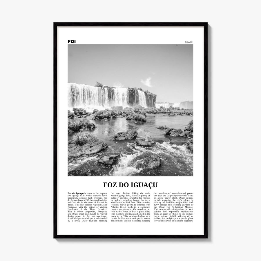 Foz do Iguaçu Newspaper Poster, framed poster mockup