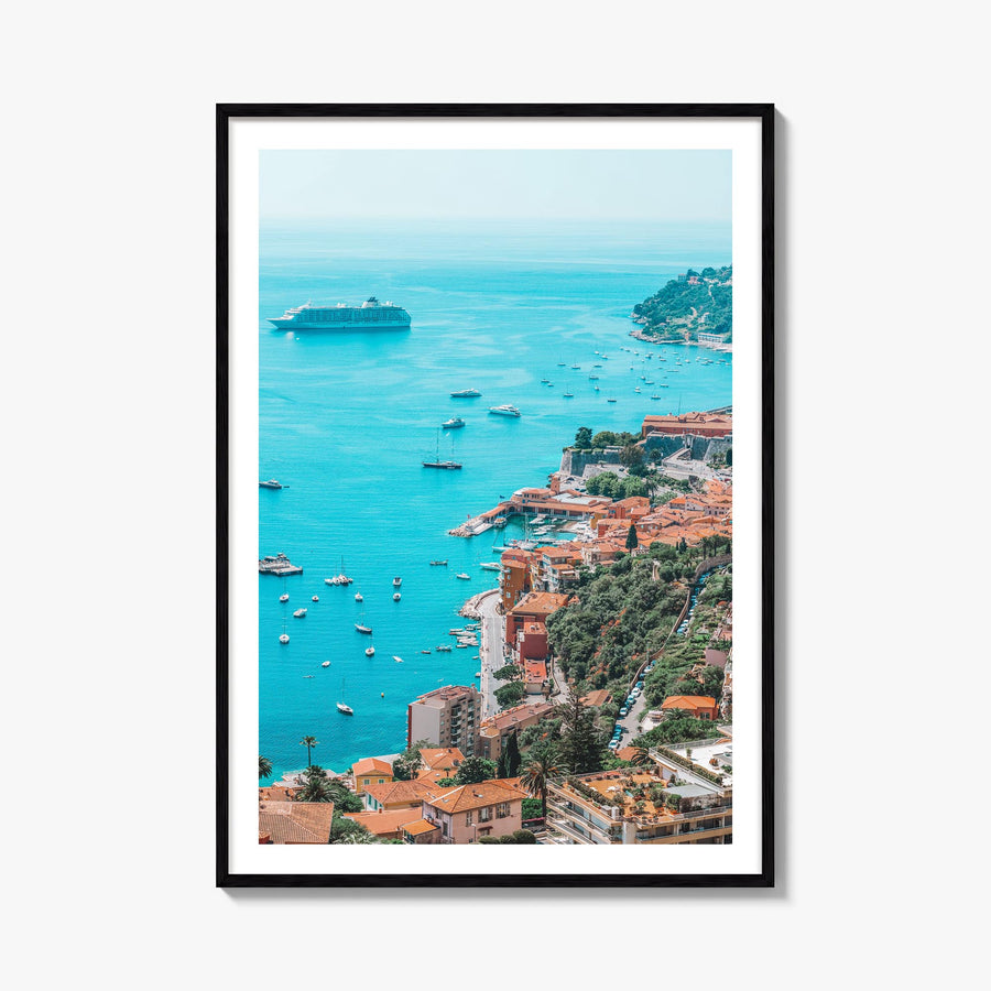 France colorful photo poster of Europe – vertical wall art, unframed print shown in interior mockup
