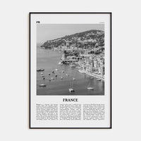 France No 3 Poster None / 8x12 in Nbourhood Travel B&W Poster