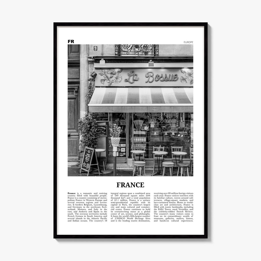 France Newspaper No 2 Poster, framed poster mockup
