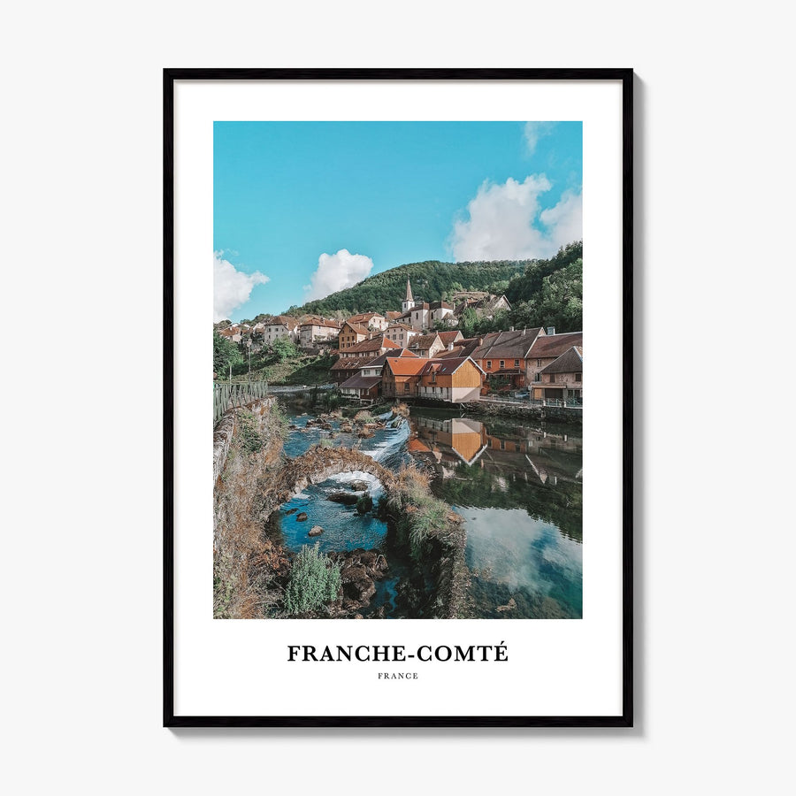 Franche-Comté Classic Poster, framed poster mockup