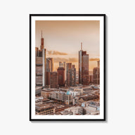 Frankfurt am Main colorful photo poster of Germany – vertical wall art, unframed print shown in interior mockup