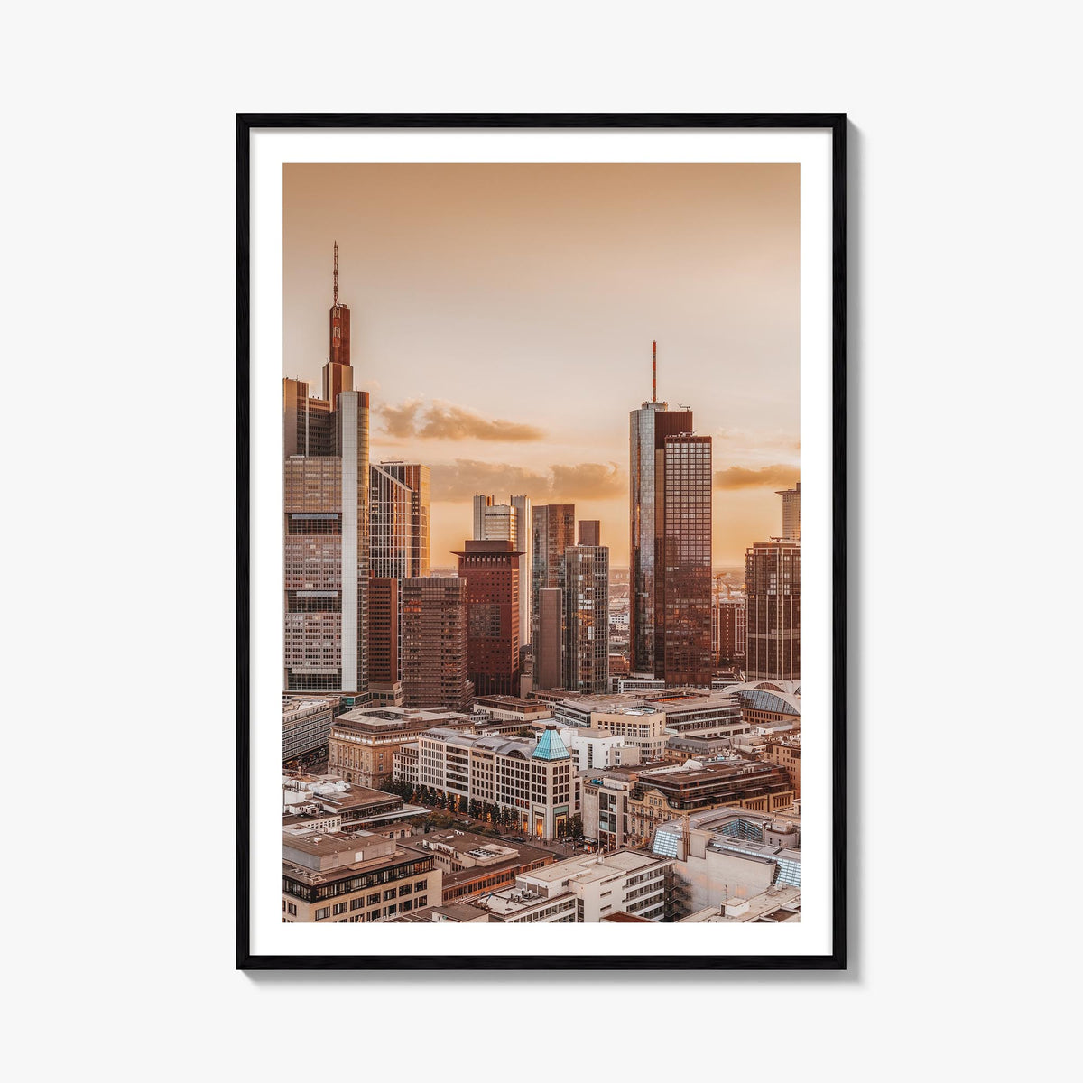 Frankfurt am Main colorful photo poster of Germany – vertical wall art, unframed print shown in interior mockup
