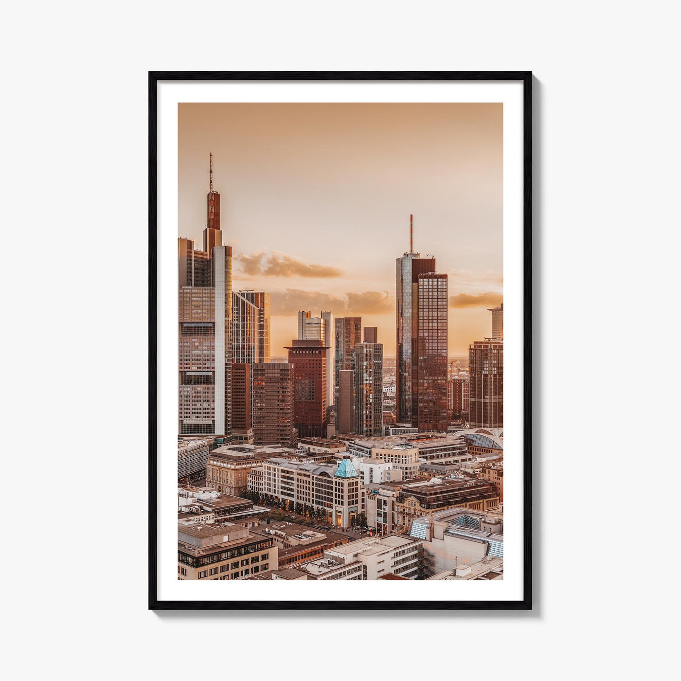 Frankfurt am Main colorful photo poster of Germany – vertical wall art, unframed print shown in interior mockup