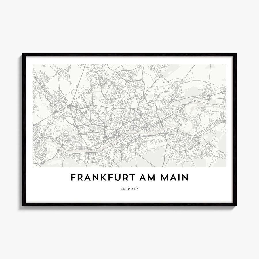 Frankfurt am Main Map Poster, framed poster mockup