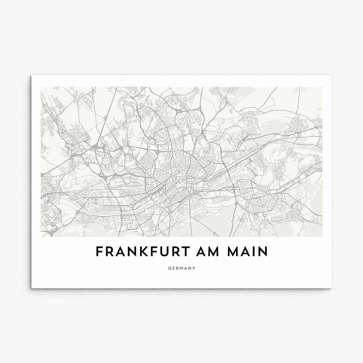 Frankfurt am Main Map Poster, print only (unframed)
