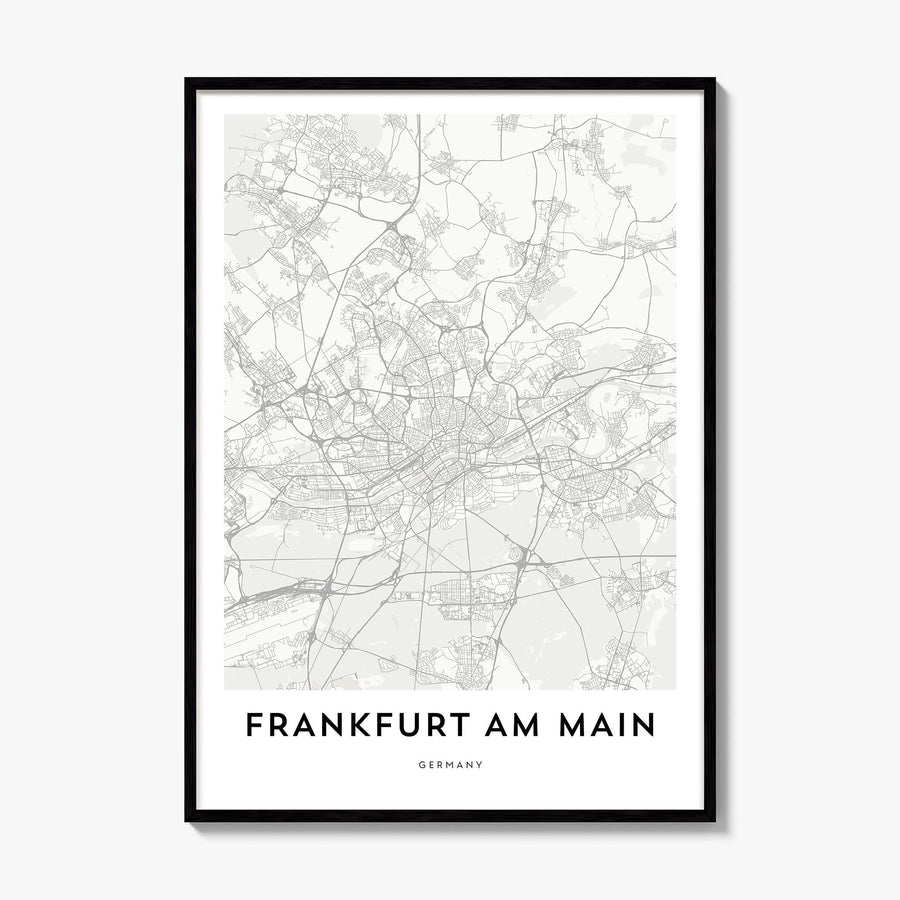 Frankfurt am Main Map Poster, framed poster mockup