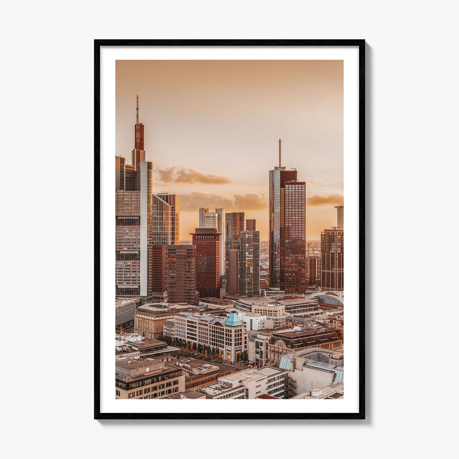 Frankfurt am Main Photo Poster, framed poster mockup, white border