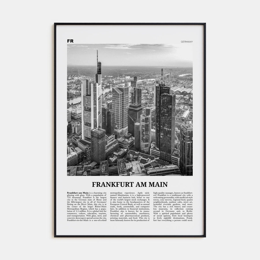 Frankfurt am Main Poster None / 8x12 in Nbourhood Travel B&W Poster