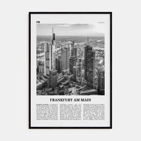 Frankfurt am Main Poster Black Wood / 8x12 in Nbourhood Travel B&W Poster