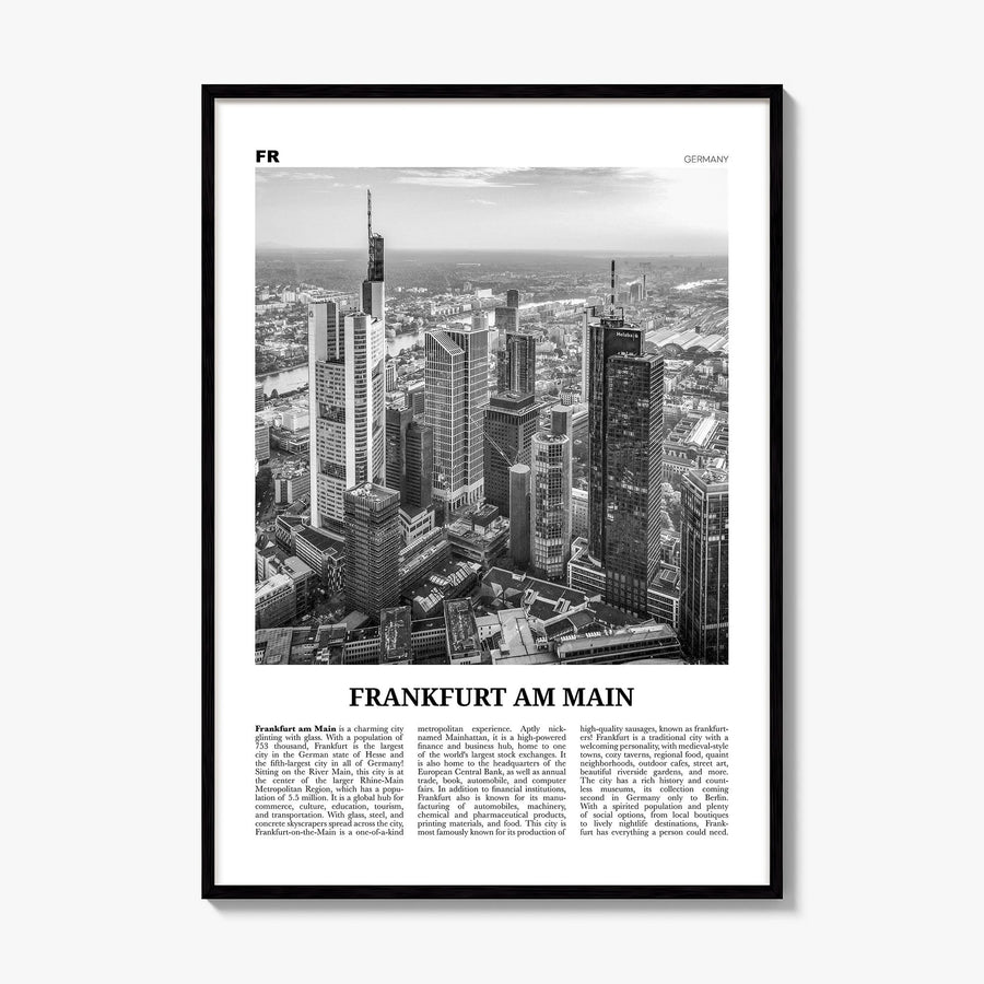 Frankfurt am Main Newspaper Poster, framed poster mockup