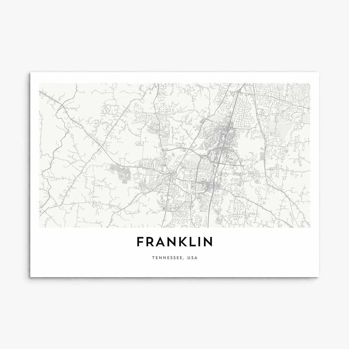 Franklin Map Poster, print only (unframed)