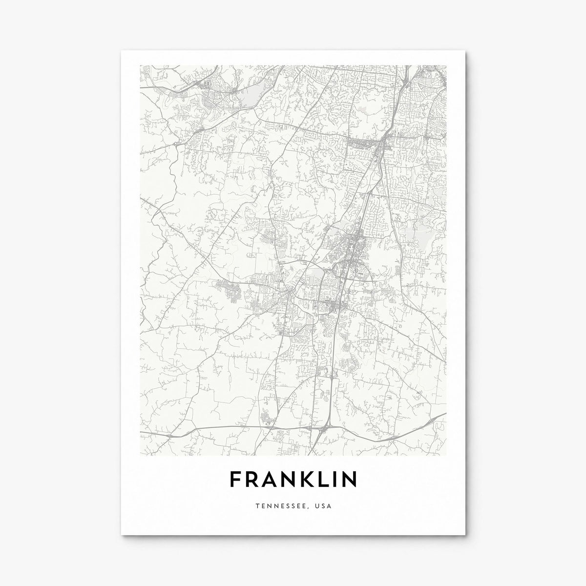 Franklin Map Poster, print only (unframed)