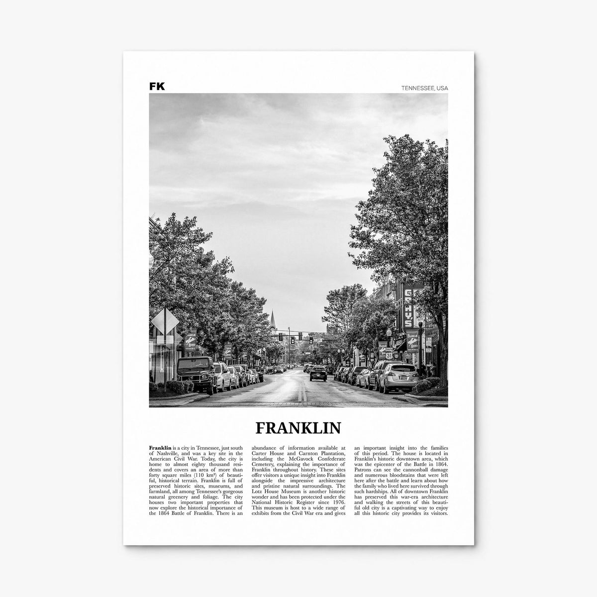 Franklin Newspaper Poster, print only (unframed)