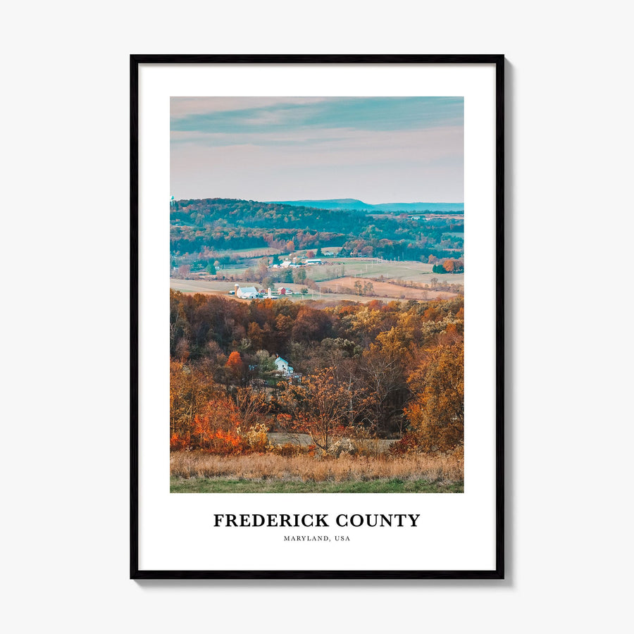 Frederick County Classic Poster, framed poster mockup